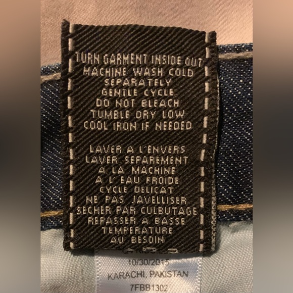 7 for all Mankind Dark Wash Slimmy Bootcut Jeans size 28 100% Cotton Y2K 90s - Picture 10 of 13